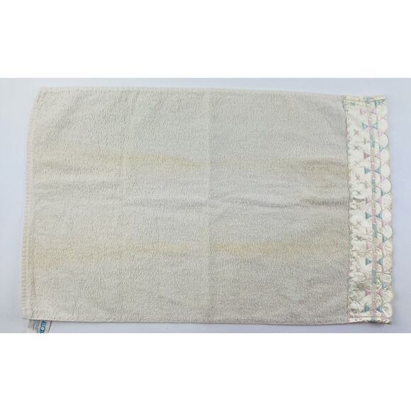 Bathworks Vintage 3 Piece Towel Set Pastel Satin Triangle Barth & Dreyfuss USA - Picture 5 of 11